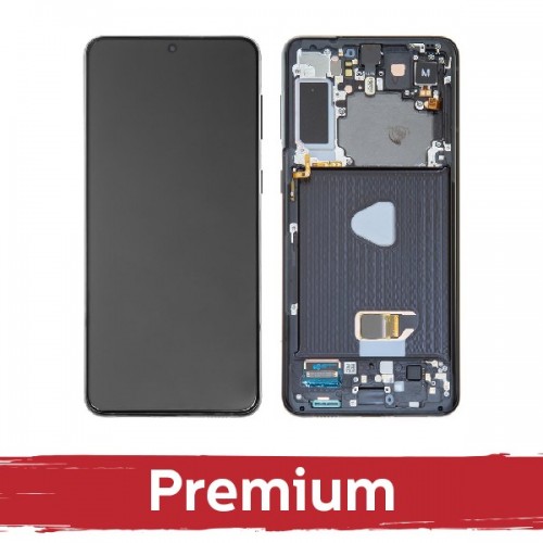 LCD ekranas suderinamas su Samsung G996 S21 Plus su rėmeliu / Phantom juodas / OEM