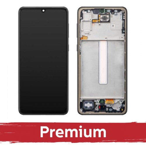 LCD ekranas suderinamas su Samsung A336 A33 5G su rėmeliu / juodas / OEM