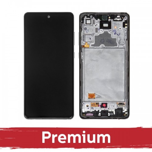 LCD ekranas suderinamas su Samsung A725 A72 su rėmeliu / Awesome juodas / OEM