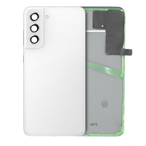 Galinis dangtelis suderinamas su Samsung G990 S21 FE / baltas / (su kameros lęšiu) OEM