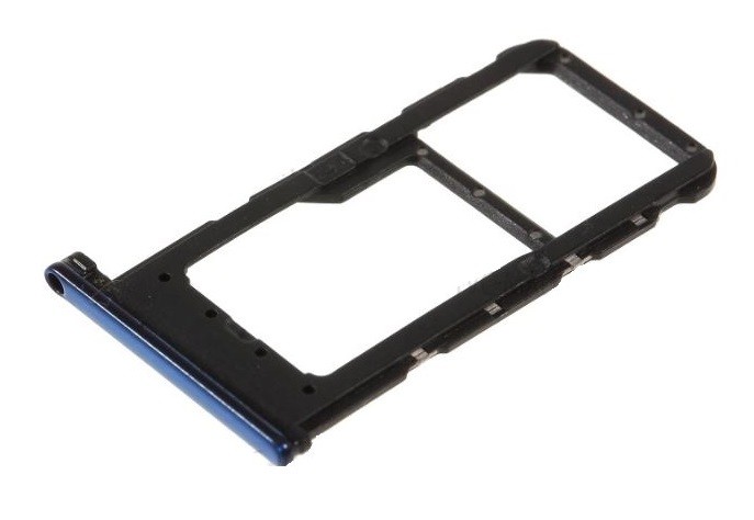 SIM kortelės laikiklis Huawei P Smart Plus 2018/Nova 3i mėlynas originalus (service pack)