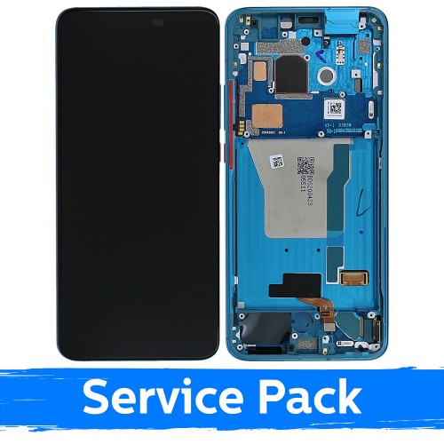 LCD ekranas suderinamas su Xiaomi Poco F2 Pro su rėmeliu / Neon Blue / (Service Pack)