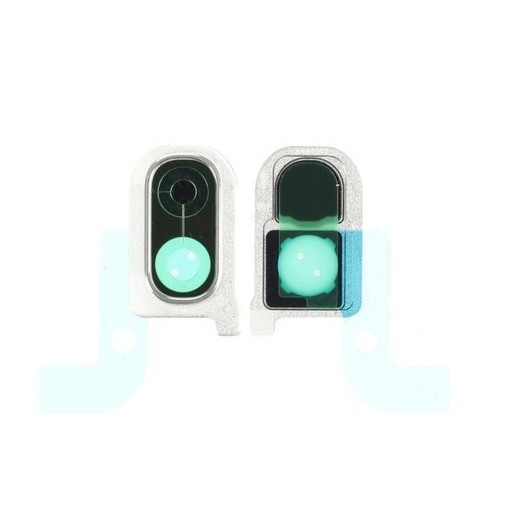 Samsung A405 A40 2019 kameros stikliukas su rėmeliu White ORG