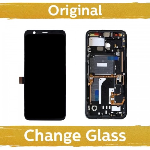 LCD ekranas suderinamas su Google Pixel 4 G020M juodas su rėmeliu (Atnaujintas: Kinija)