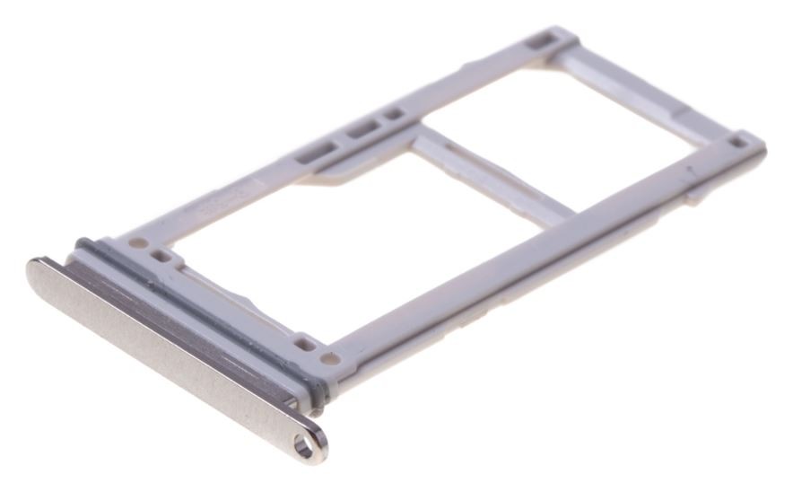 SIM kortelės laikiklis Samsung S10e/S10/S10+ DUAL White/Silver originalus (used Grade A)