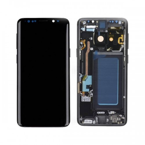 LCD ekranas suderinamas su Samsung G960 S9 su rėmeliu / Midnight Black / HQ