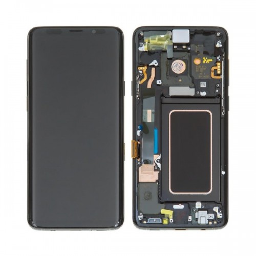 LCD ekranas suderinamas su Samsung G965 S9 Plus su rėmeliu / Midnight Black / HQ