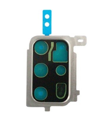 Samsung G985/G986 S20 Plus kameros stikliukas su rėmeliu Cloud White ORG