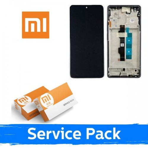 LCD ekranas suderinamas su Xiaomi Poco M6 Pro 4G / Redmi Note 13 Pro 4G su rėmeliu / violetinis / (Service Pack)