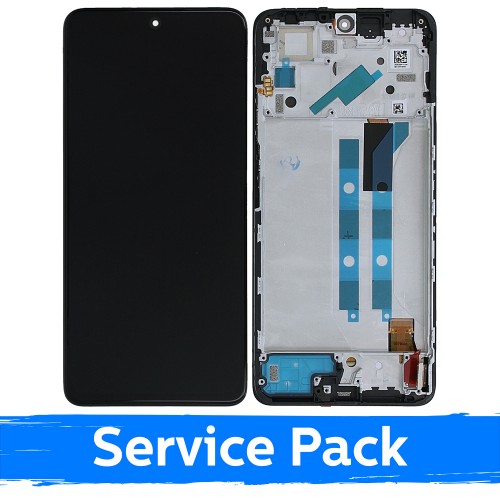 LCD ekranas suderinamas su Xiaomi Redmi Note 12 Pro 4G / Redmi Note 11 Pro / Poco X4 Pro 5G juodas su rėmeliu (Service Pack)