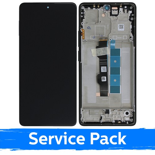 LCD ekranas suderinamas su Xiaomi Poco M6 Pro 4G / Redmi Note 13 Pro 4G su rėmeliu / juodas (mėlynas) / (Service Pack)