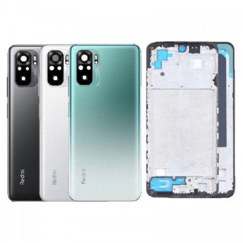 Galinis dangtelis suderinamas su Xiaomi Redmi Note 10S / Šešėlio juodas / (su kameros lęšiu) / HQ