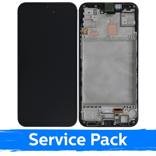 LCD ekranas suderinamas su Samsung M156 M15 5G juodas su rėmeliu (Service Pack)