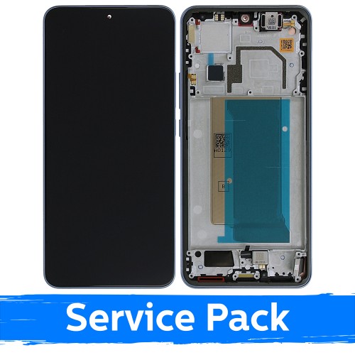 LCD ekranas suderinamas su Xiaomi 13T (13T Pro) su rėmeliu / Alpine Blue / (Service Pack)