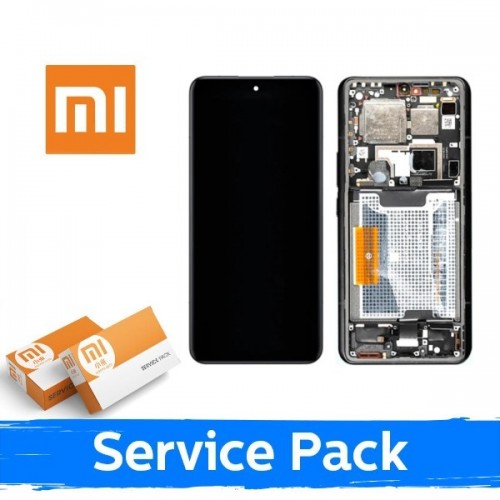 LCD ekranas suderinamas su Xiaomi 14 Ultra su rėmeliu / Baltas / (Service Pack)