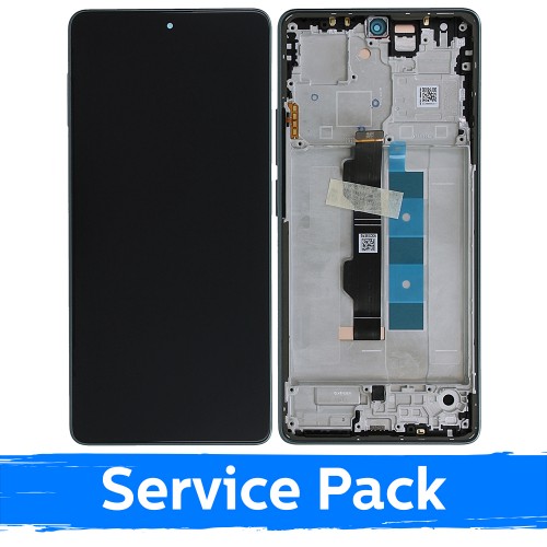 LCD ekranas suderinamas su Xiaomi Poco M6 Pro 4G / Redmi Note 13 Pro 4G su rėmeliu / Forest Green / (Service Pack)