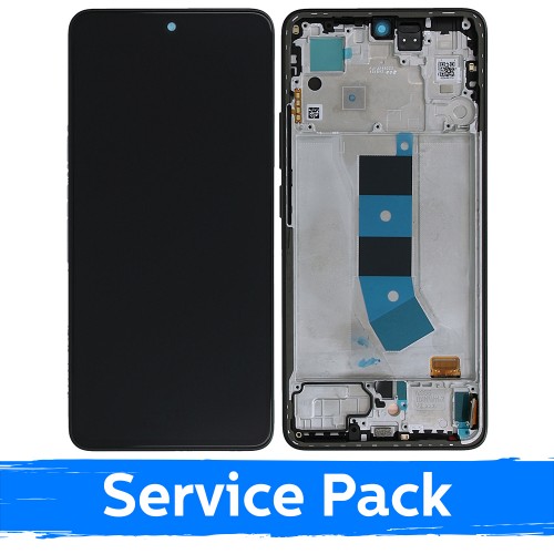 LCD ekranas suderinamas su Xiaomi Redmi Note 13 4G su rėmeliu / Midnight Black / (Service Pack)
