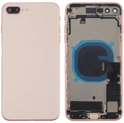 Galinis dangtelis iPhone 8 Plus Gold pilnas su šleifais originalus (used Grade B)