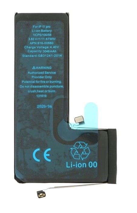 Akumuliatorius ORG skirtas iPhone 11 Pro 3046mAh su lipduku