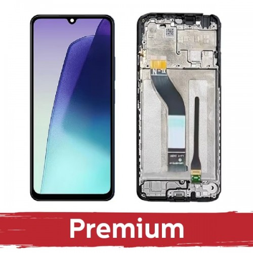 LCD ekranas suderinamas su Xiaomi Redmi 14C 4G / Poco C75 juodas su rėmeliu OEM