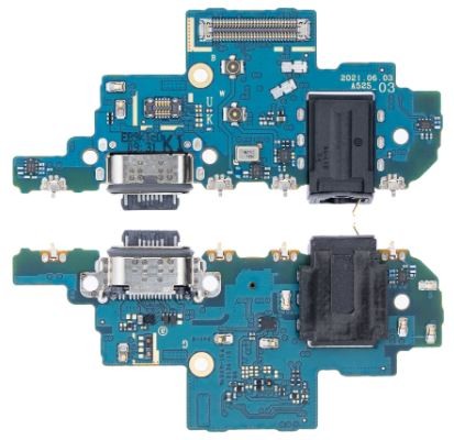 Lanksčioji jungtis Samsung A528 A52S 2021 su įkrovimo kontaktu, mikrofonu, ausinių lizdu (K1 version) originali (service pack)