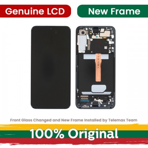 LCD ekranas suderinamas su Samsung S911 S23 su rėmeliu / (Graphite) Phantom Black / (atnaujintas: Telemax)