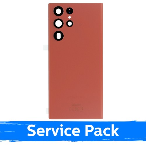 Galinis dangtelis suderinamas su Samsung S908 S22 Ultra / Raudonas / (Service Pack)