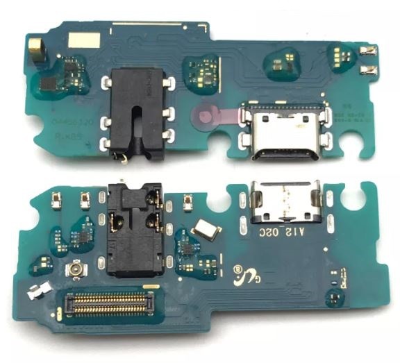 Lanksčioji jungtis Samsung A127 A12 Nacho (A12S) 2021 su įkrovimo kontaktu, mikrofonu, ausinių lizdu originali (service pack)