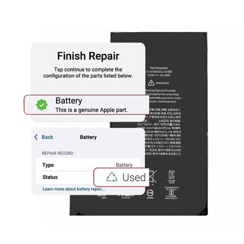 Baterija suderinamas su iPhone 12 Pro max / Self-Diagnosable / 3687mAh