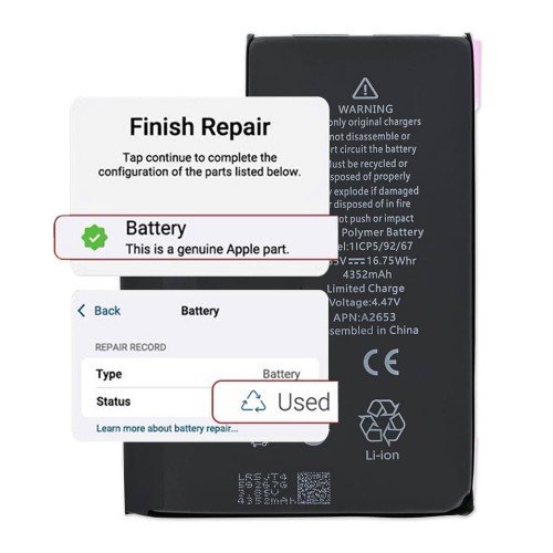 Baterija suderinamas su iPhone 13 Pro Max / Self-Diagnosable / 4352mAh