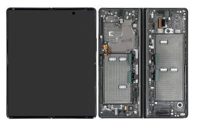 Ekranas Samsung F916 Z Fold2 5G su lietimui jautriu stikliuku ir rėmeliu Mystic Black originalus (used Grade C)