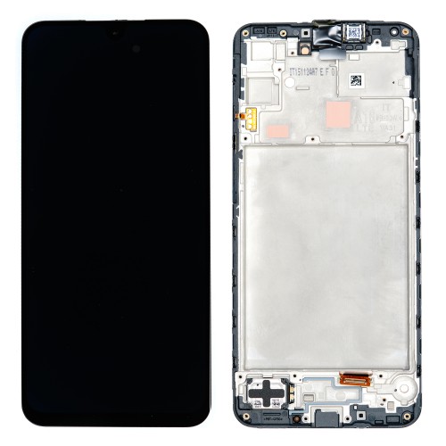 LCD ekranas suderinamas su Samsung A165 A16 4G juodas su rėmeliu HQ