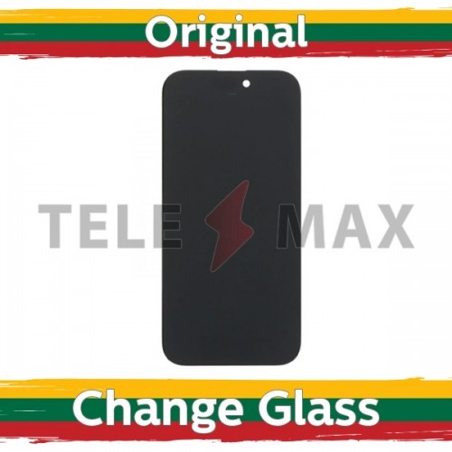 LCD ekranas suderinamas su iPhone 16 juodas (atnaujintas: Telemax)