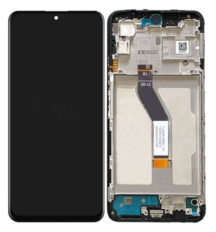 Ekranas Xiaomi Poco M4 Pro 5G/Redmi Note 11S 5G/Redmi Note 11T 5G su lietimui jautriu stikliuku ir rėmeliu Black originalus (service pack)