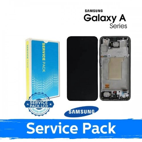 LCD ekranas suderinamas su Samsung A366 A36 5G su rėmeliu / levandų / (Service Pack)