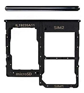 SIM kortelės laikiklis Samsung A315 A31 2020 Prism Crush Black originalus (service pack)