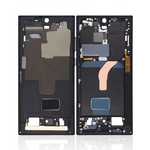 Vidurinis rėmelis Samsung S908 S22 Ultra Fantominis juodas