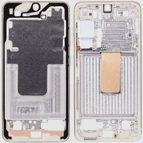 Vidurinis rėmelis Samsung S911 S23 (Kreminė)