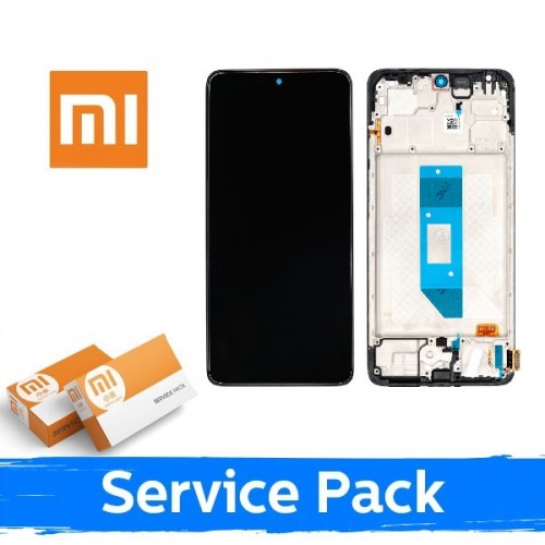 LCD ekranas suderinamas su Xiaomi Redmi Note 14 4G (Global version) su rėmeliu / Pusnakčio juodas / (Service Pack)