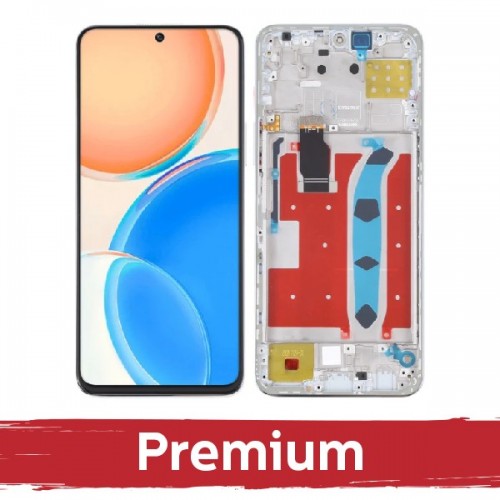 LCD ekranas suderinamas su Huawei Honor X8 (4G) su rėmeliu / sidabrinis / OEM