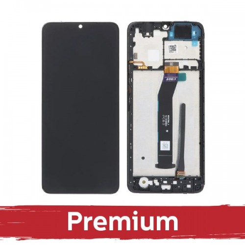 LCD ekranas suderinamas su Xiaomi Redmi A3 juodas su rėmeliu OEM