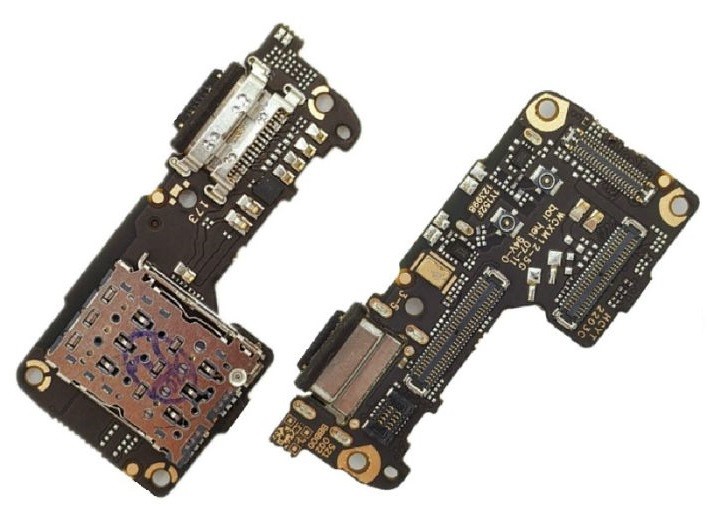 Lanksčioji jungtis Xiaomi 12 5G/12X 5G/12S 5G su įkrovimo kontaktu ir mikrofonu, SIM kortelės kontaktu HQ