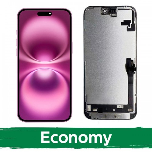 LCD ekranas suderinamas su iPhone 16 Plus juodas (INCELL / Economy) /*Removable IC*/