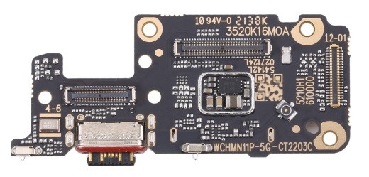 Lanksčioji jungtis Xiaomi Redmi Note 11 Pro China 5G/Redmi Note 11 Pro+ 5G su įkrovimo kontaktu ir mikrofonu, SIM kortelės kontaktu ORG