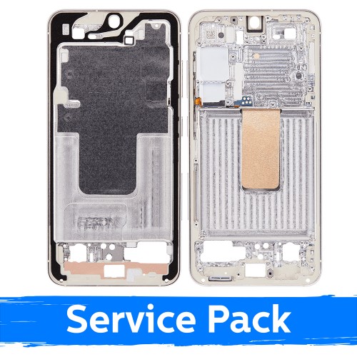Vidurinis rėmas Samsung S911 S23 / Cream / (Service Pack)