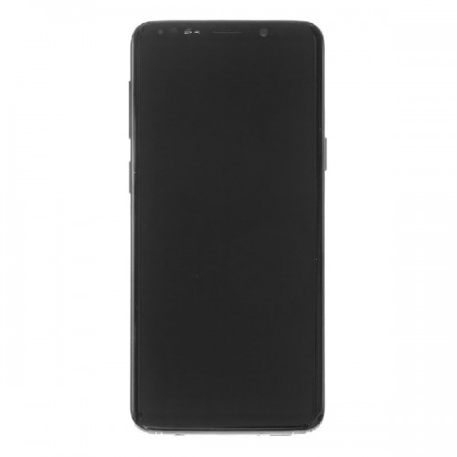 LCD ekranas suderinamas su Samsung G960 S9 su rėmeliu / Coral Blue / (Atnaujinta: Telemax) (Apdegusios ikonos baltame fone)