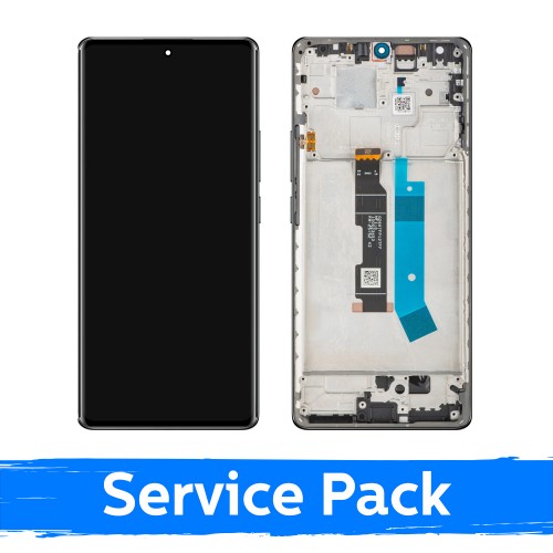 LCD ekranas suderinamas su Xiaomi Redmi Note 14 Pro 4G su rėmeliu / Vandenyno mėlyna / (Service Pack)