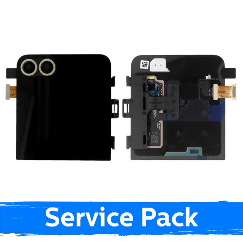 LCD ekranas suderinamas su Samsung F741 Z Flip6 (OUTER) su rėmeliu / Geltonas / (Service Pack)