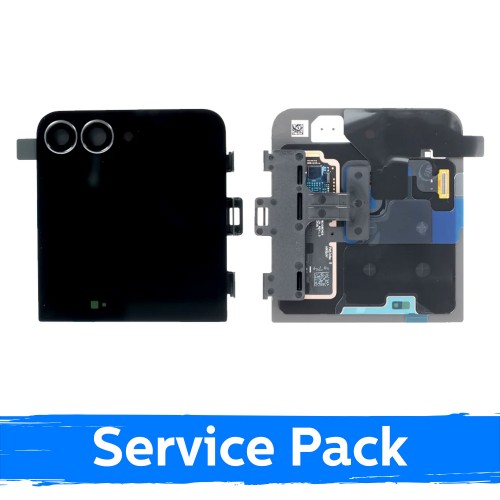 LCD ekranas suderinamas su Samsung F961 Z Flip7 FE (OUTER) su rėmeliu / Juodas / (Service Pack)