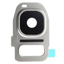 Samsung G930/G935 S7 Edge kameros stikliukas su rėmeliu Silver ORG